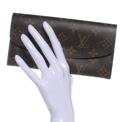 lv emilie green wallet